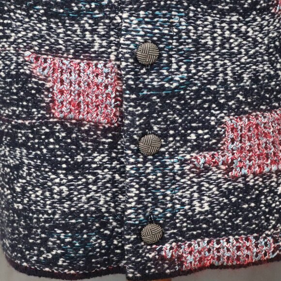 CHANEL Skirt Size 40 Wool Cashmere Plaid Tweed 15B - Picture 7 of 16